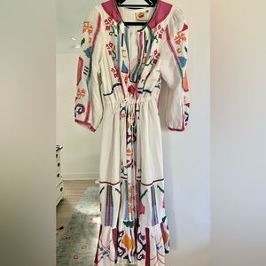 Farm Rio Embroidered Maxi Dress